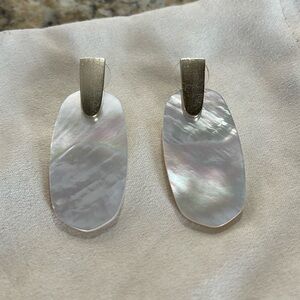 Kendra Scott Aragon Silver and Mother of Pearl Earrings